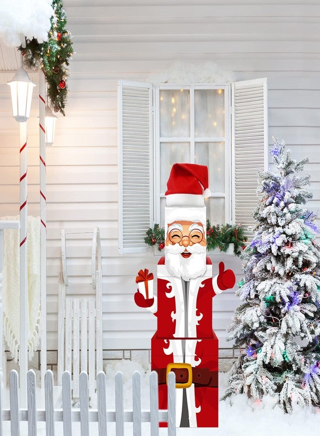 WEEPA 7 Pcs Christmas Eve Box Stackable Christmas Boxes Santa Claus Themed Nesting Boxes Paper Box for Home and Party - Image 5